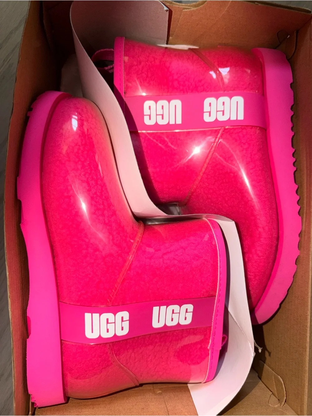 UGG Kids Pink Waterproof Rain & Snow Boots